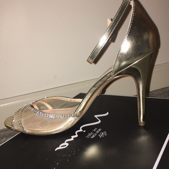 Nina Calissa Gold shimmer heel - Picture 8 of 10